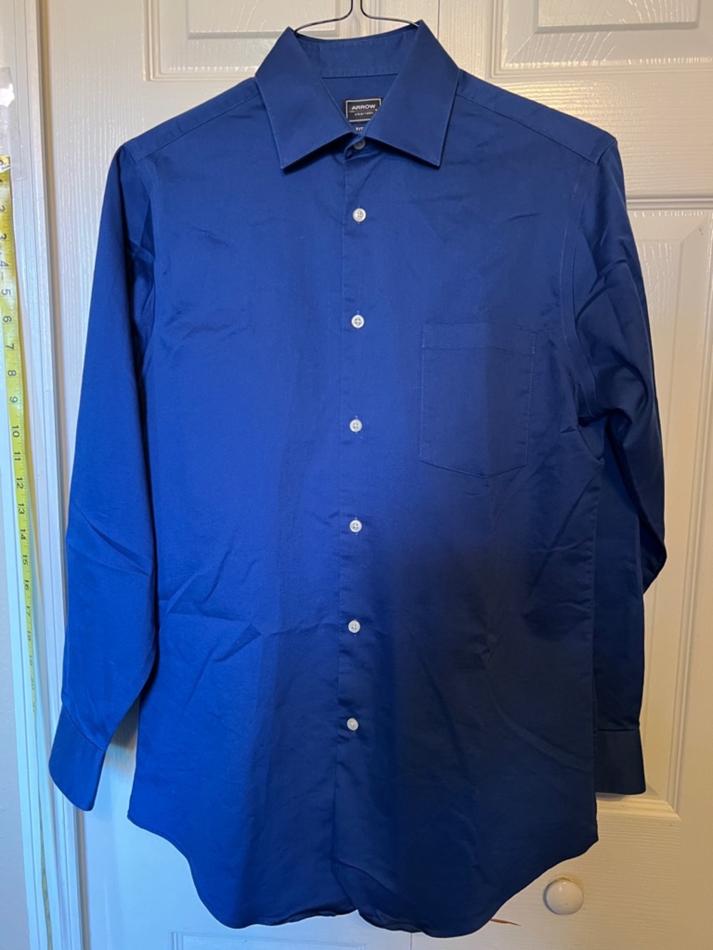 Arrow Men's Solid Royal Blue Long-Sleeve Dress Shirt